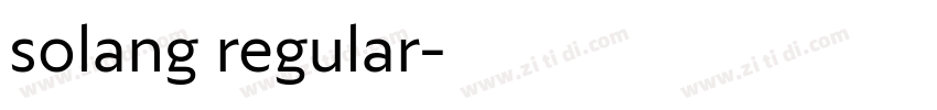 solang regular字体转换